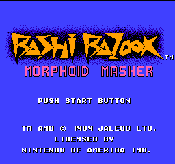 Bashi Bazook - Morphoid Masher (USA) (Proto) Title Screen